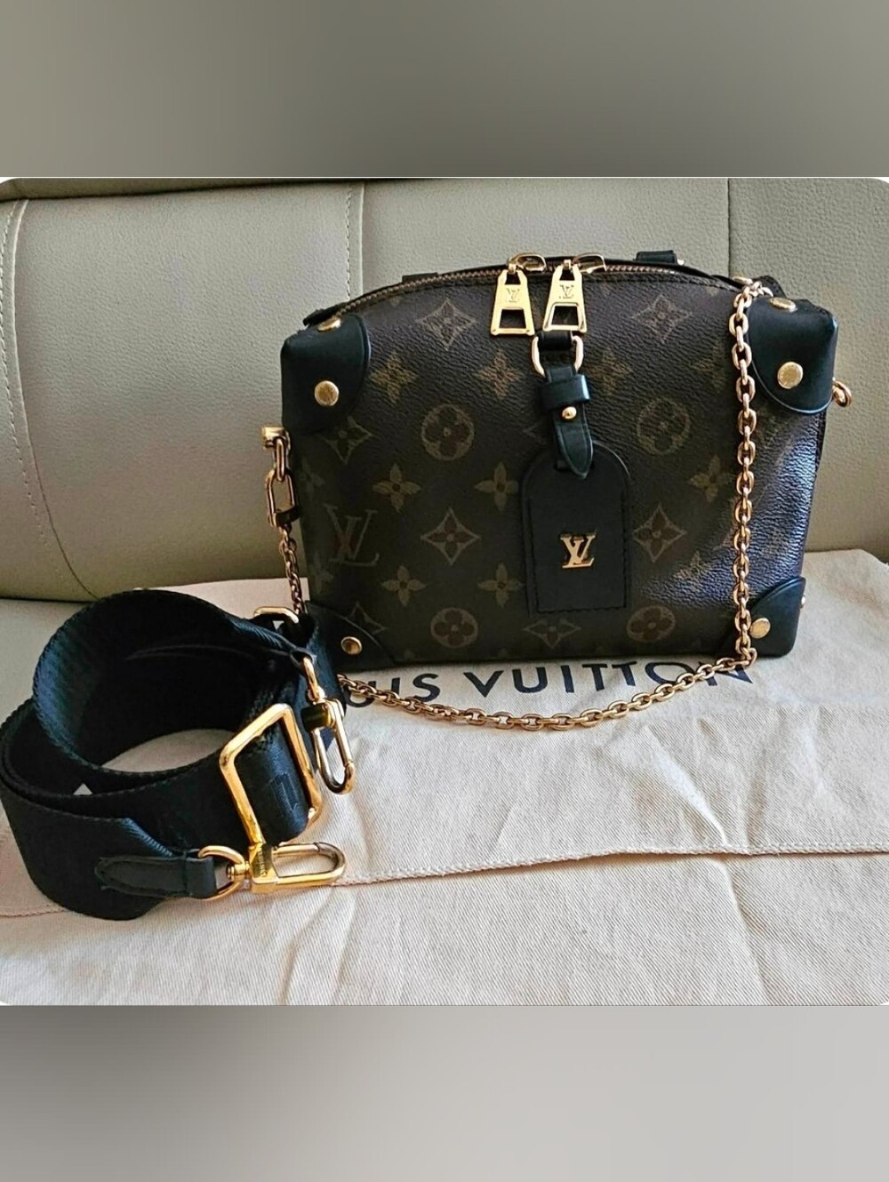 Louis Vuitton Brown Monogram Petite Malle Souple Top Handle Bag SD0281